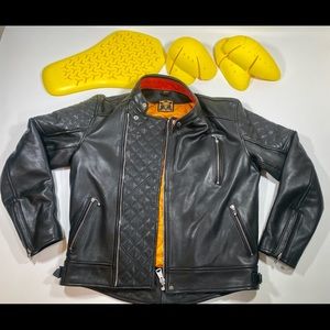 GoldTop Bobber Motorcycle Jacket 38 Black + Armor